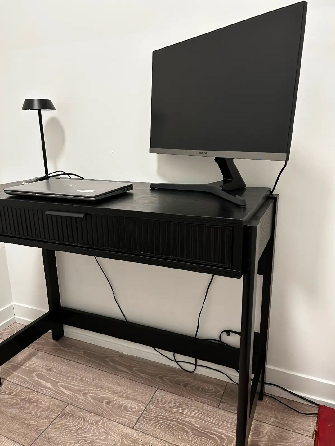 Black Writing Desk with Drawer - photo 2