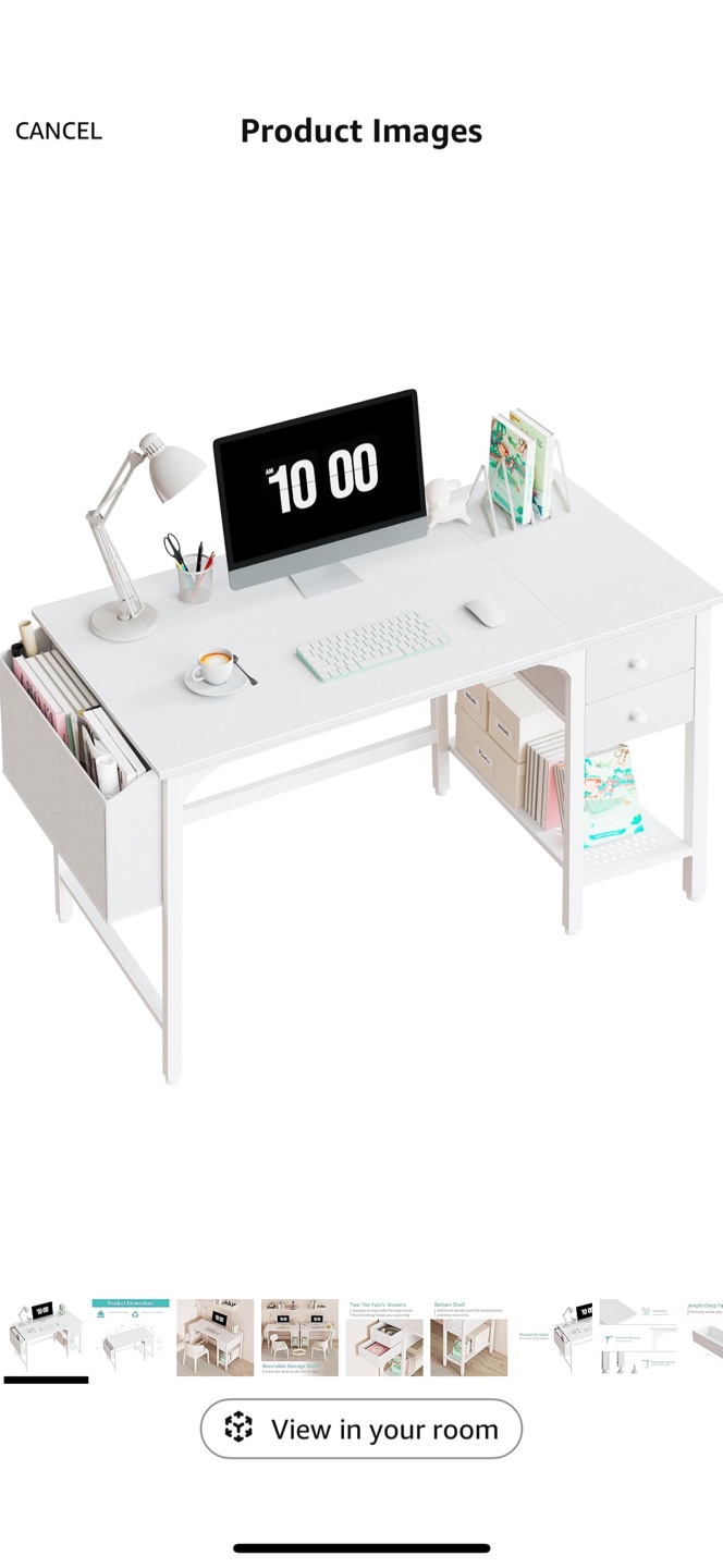 Small Desk & Pink Velvet Chair - photo 3