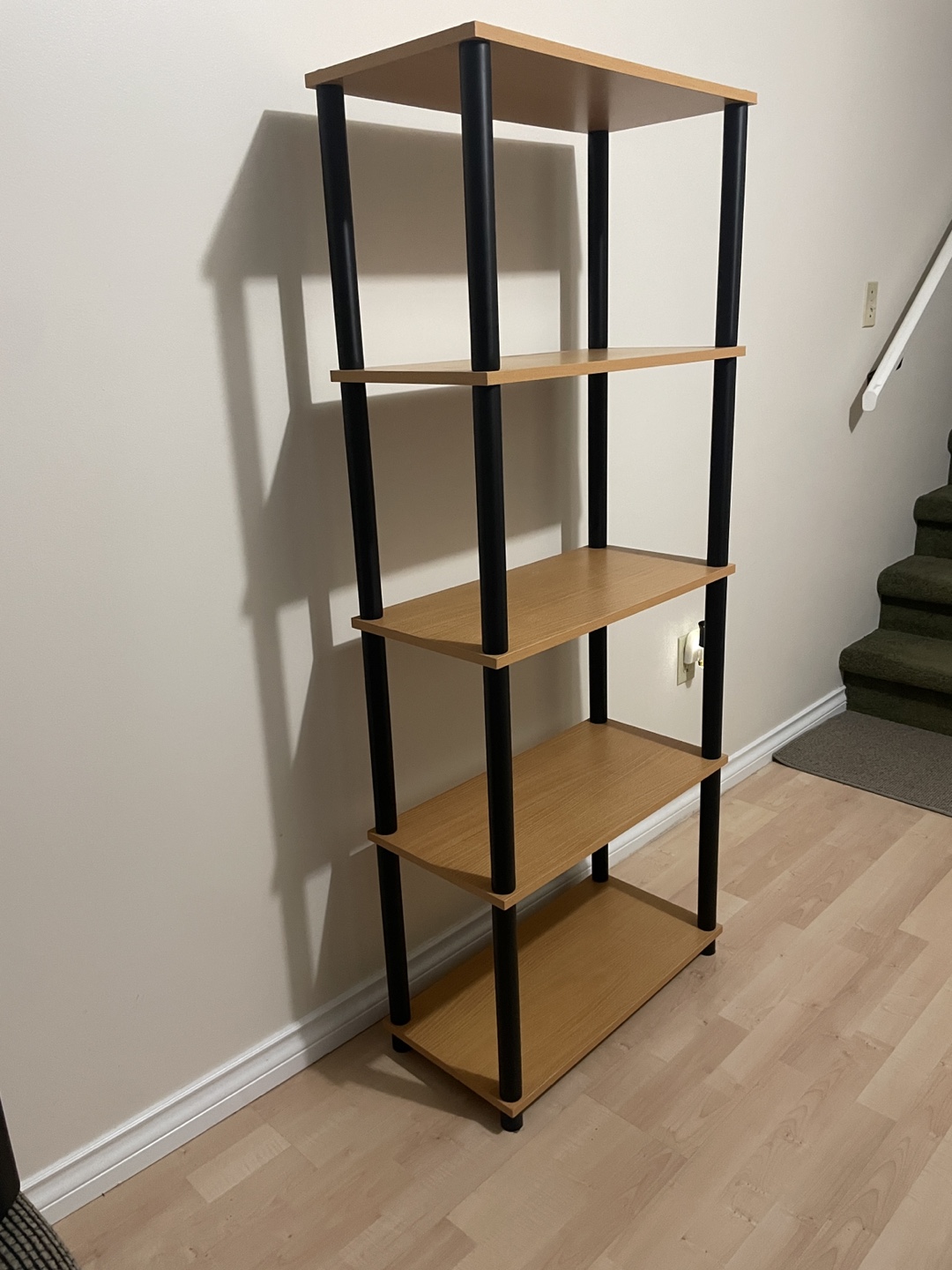 Five-shelf wooden bookcase - photo 2
