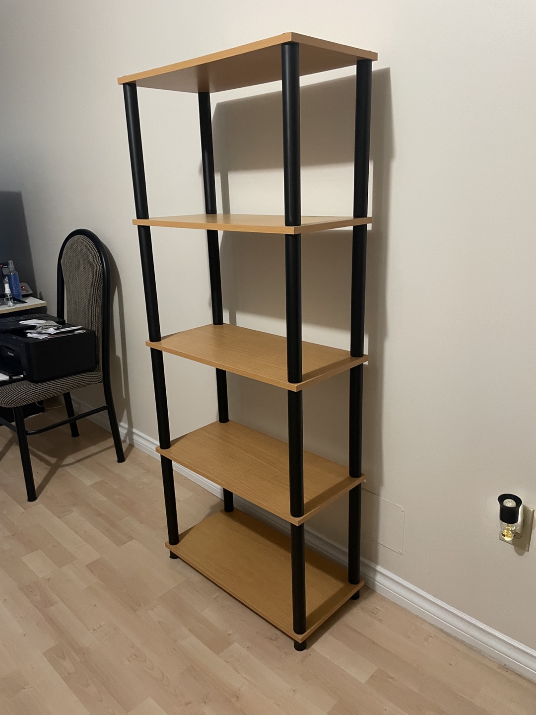 Five-shelf wooden bookcase - photo 3
