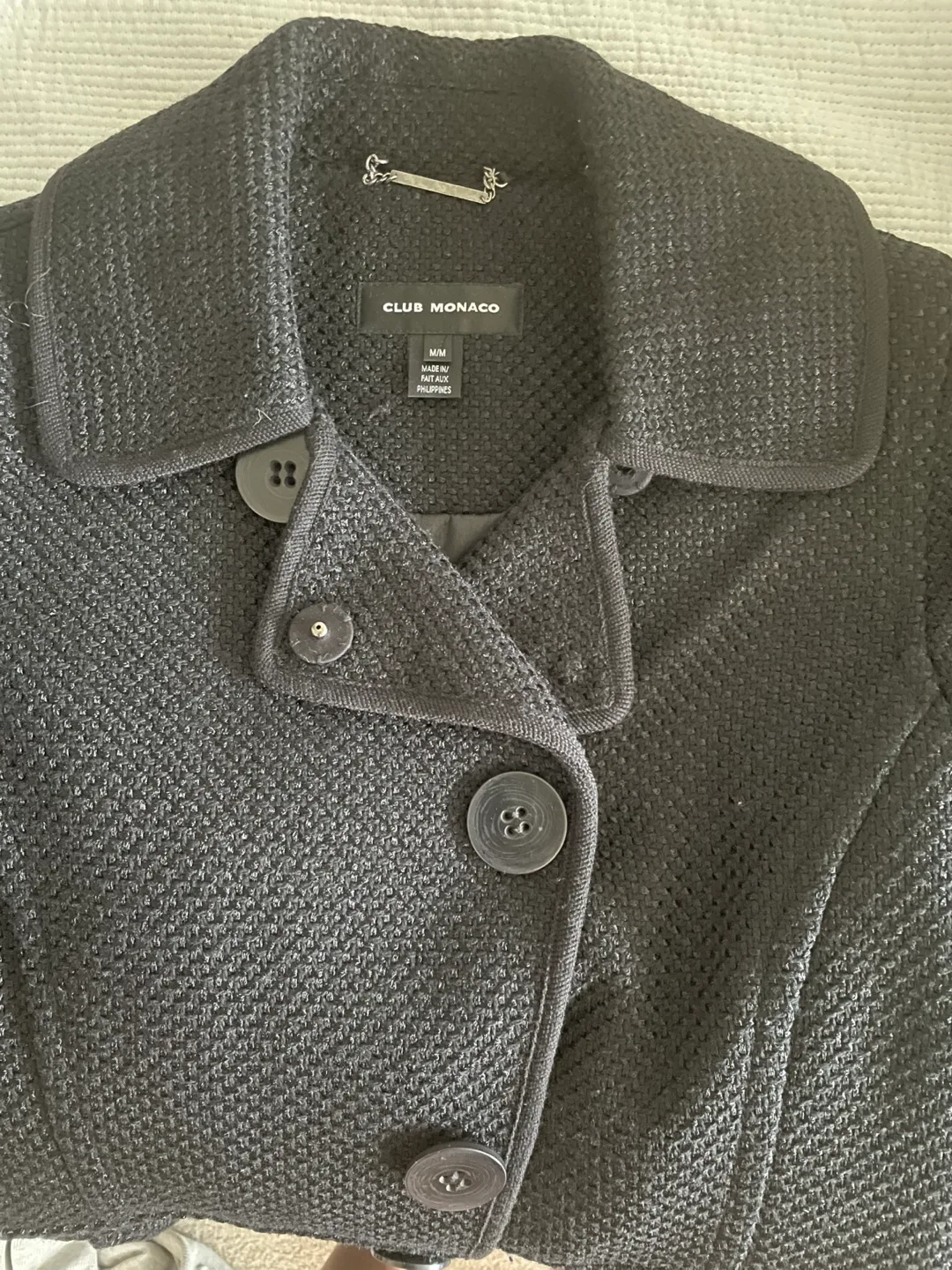 Club Monaco Black Tweed Peacoat image indicator(3)