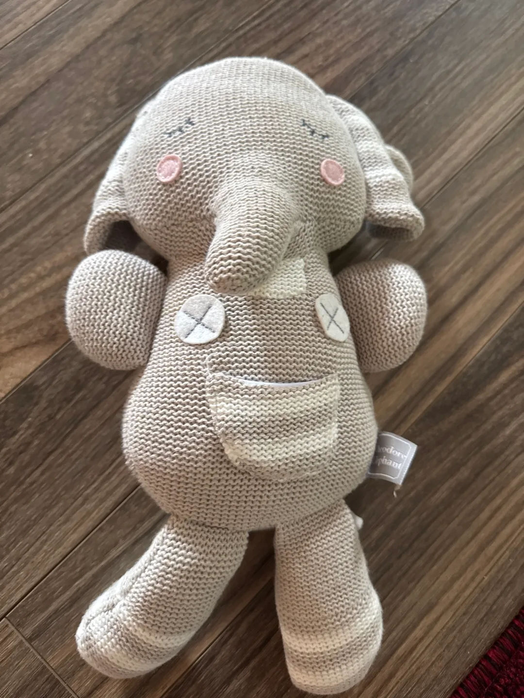 Adorable Knitted Elephant Plush Toy thumbnail