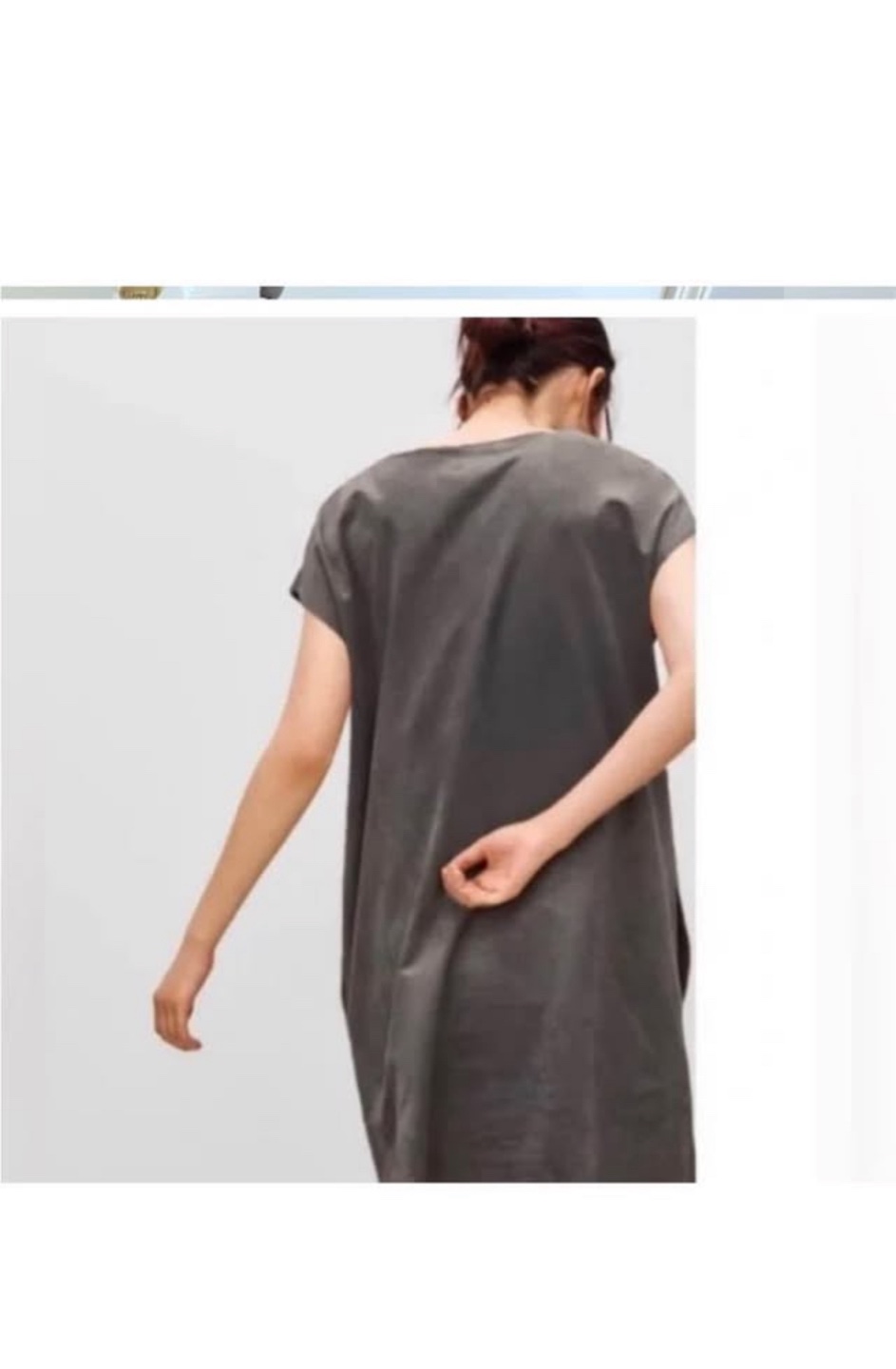 Aritzia Wilfred Free Grey Nori Faux Suede Shift Dress Size Small - photo 2