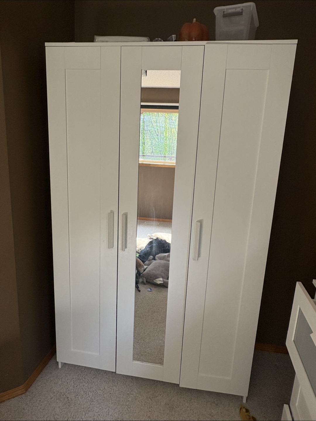 IKEA PAX White Wardrobe with Mirror - photo 4