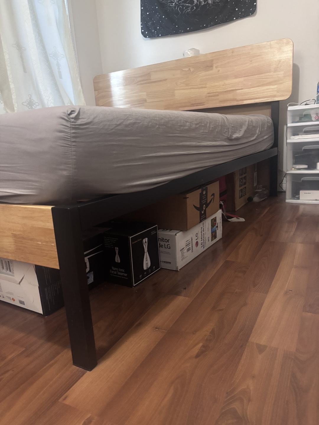 Tuscan Metal & Wood Platform Bed Frame, Queen - photo 3