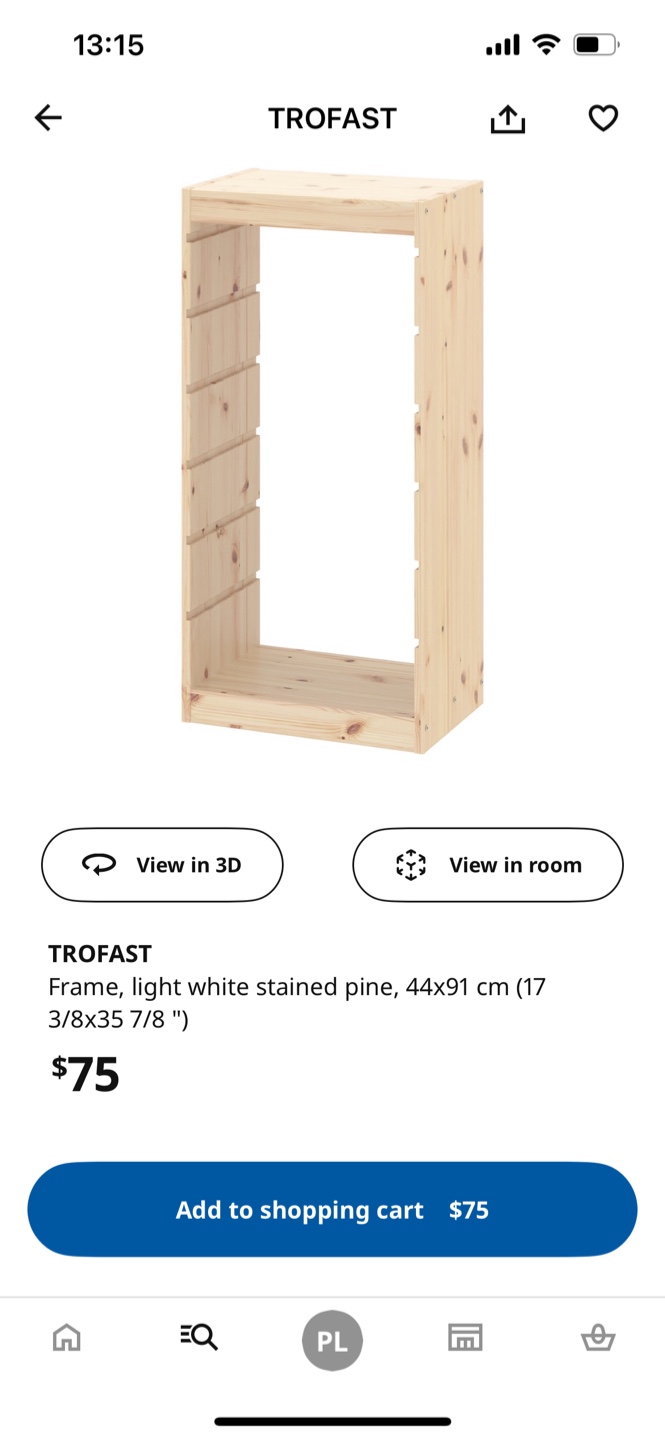 IKEA TROFAST Frame, Light White Stained Pine - photo 2