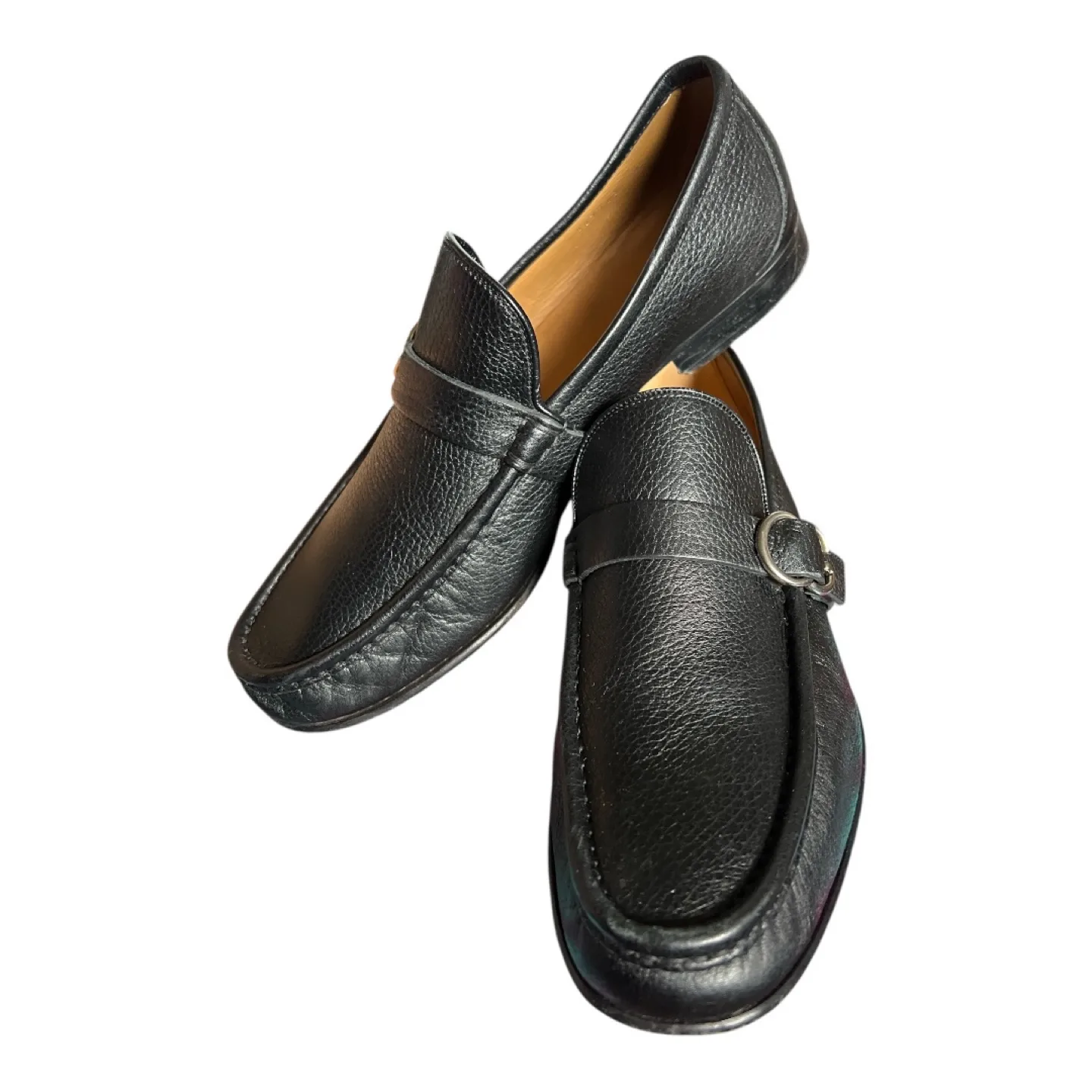 Gucci Men's Black Leather Loafers - size 9, GUC image indicator(2)
