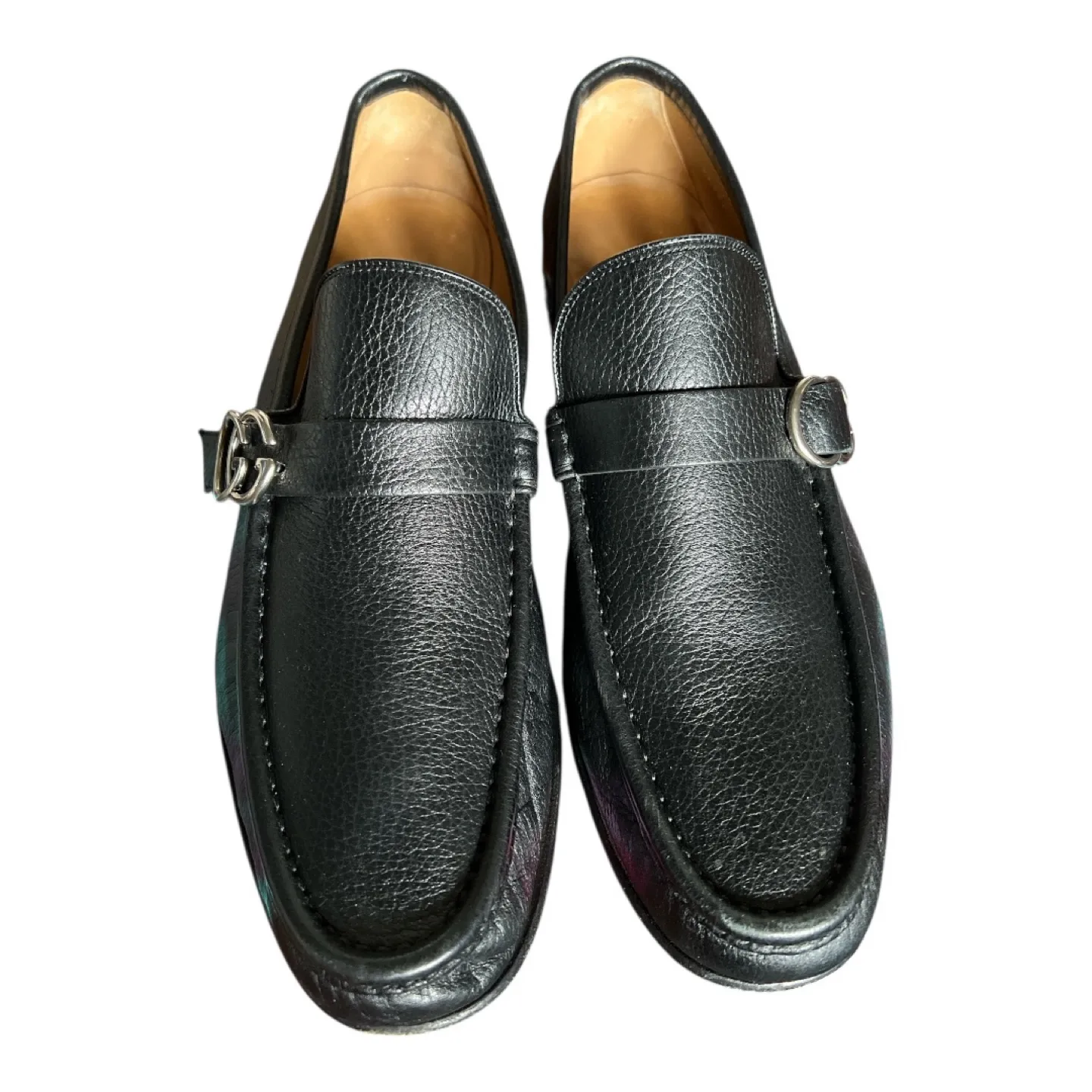 Gucci Men's Black Leather Loafers - size 9, GUC thumbnail