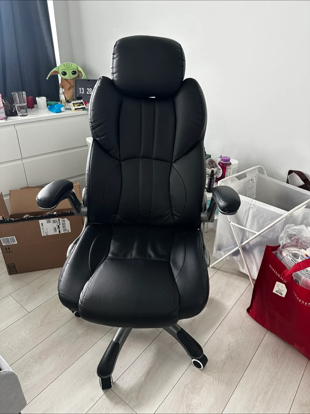 Black Leather Executive Office Chair thumbnail