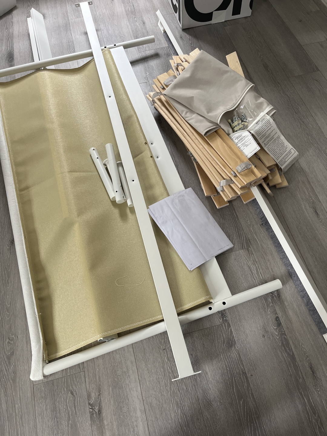 IKEA KLEPPSTAD Full/Double Bed Frame - White/Beige - photo 5