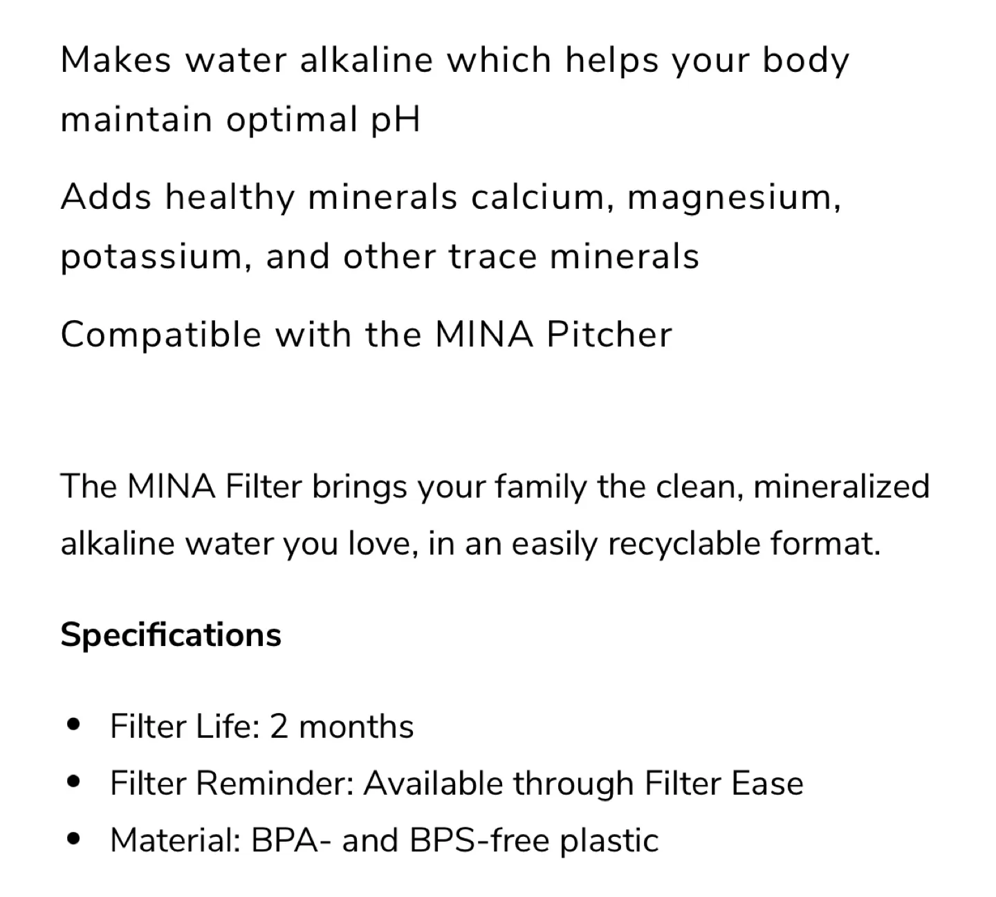 2x Santevia Mina Alkaline Pitcher Filters image indicator(6)