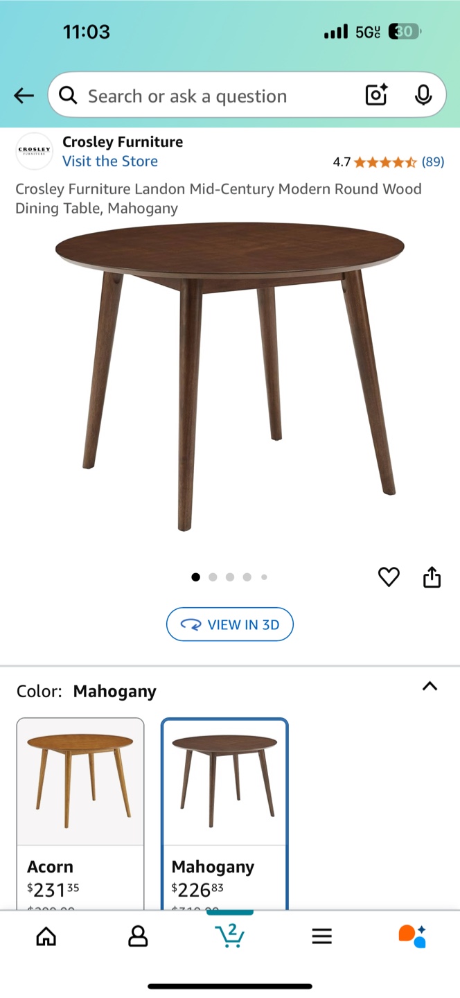 Mid-Century Modern Round Wood Dining Table - photo 4