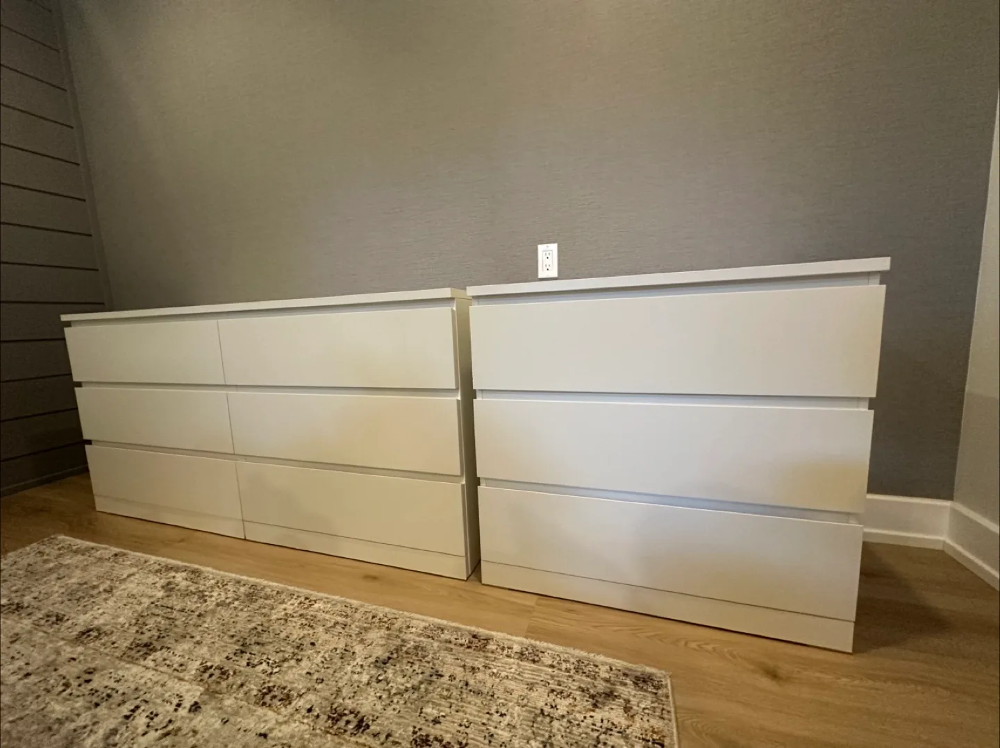 Pair of IKEA MALM Dressers - White thumbnail