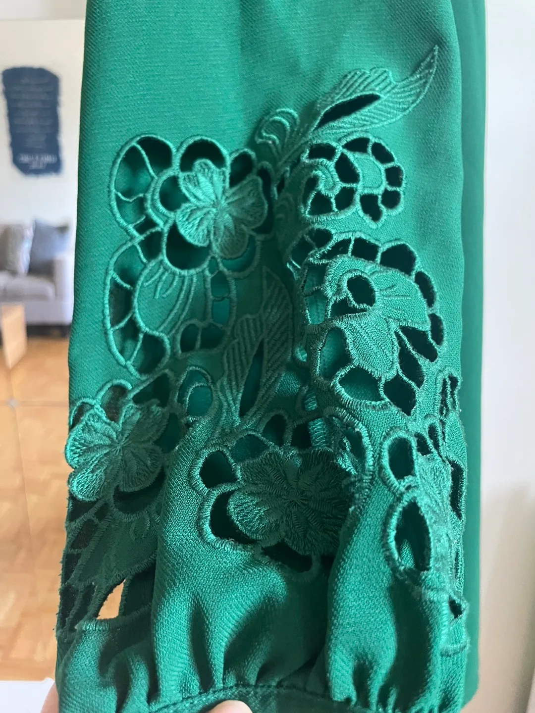 H&M Green Dress Size 6 image indicator(3)