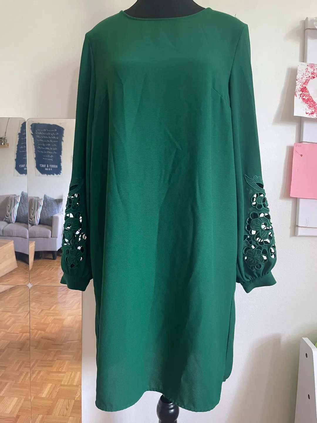 H&M Green Dress Size 6 thumbnail