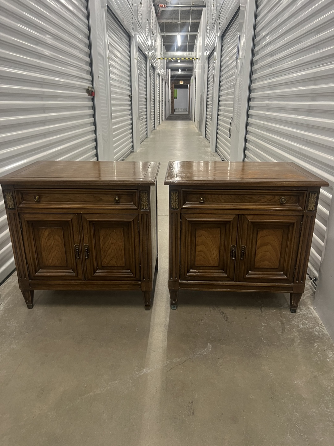 Pair of Vintage Wooden Nightstands