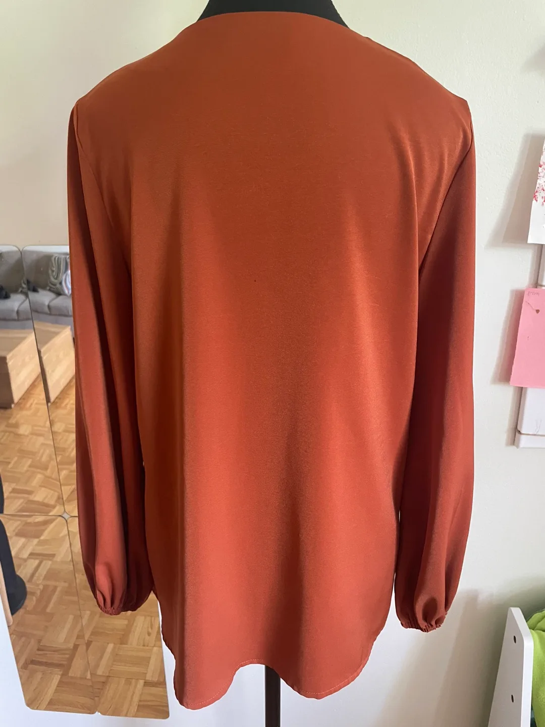Burnt Orange Long Sleeve Blouse image indicator(2)