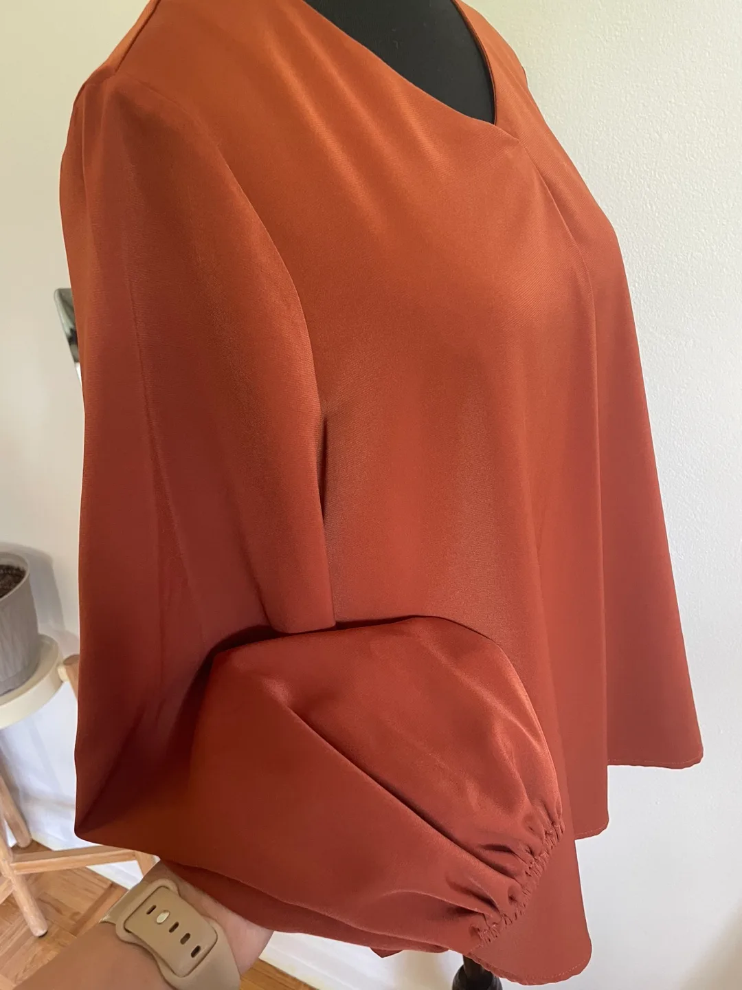 Burnt Orange Long Sleeve Blouse image indicator(4)