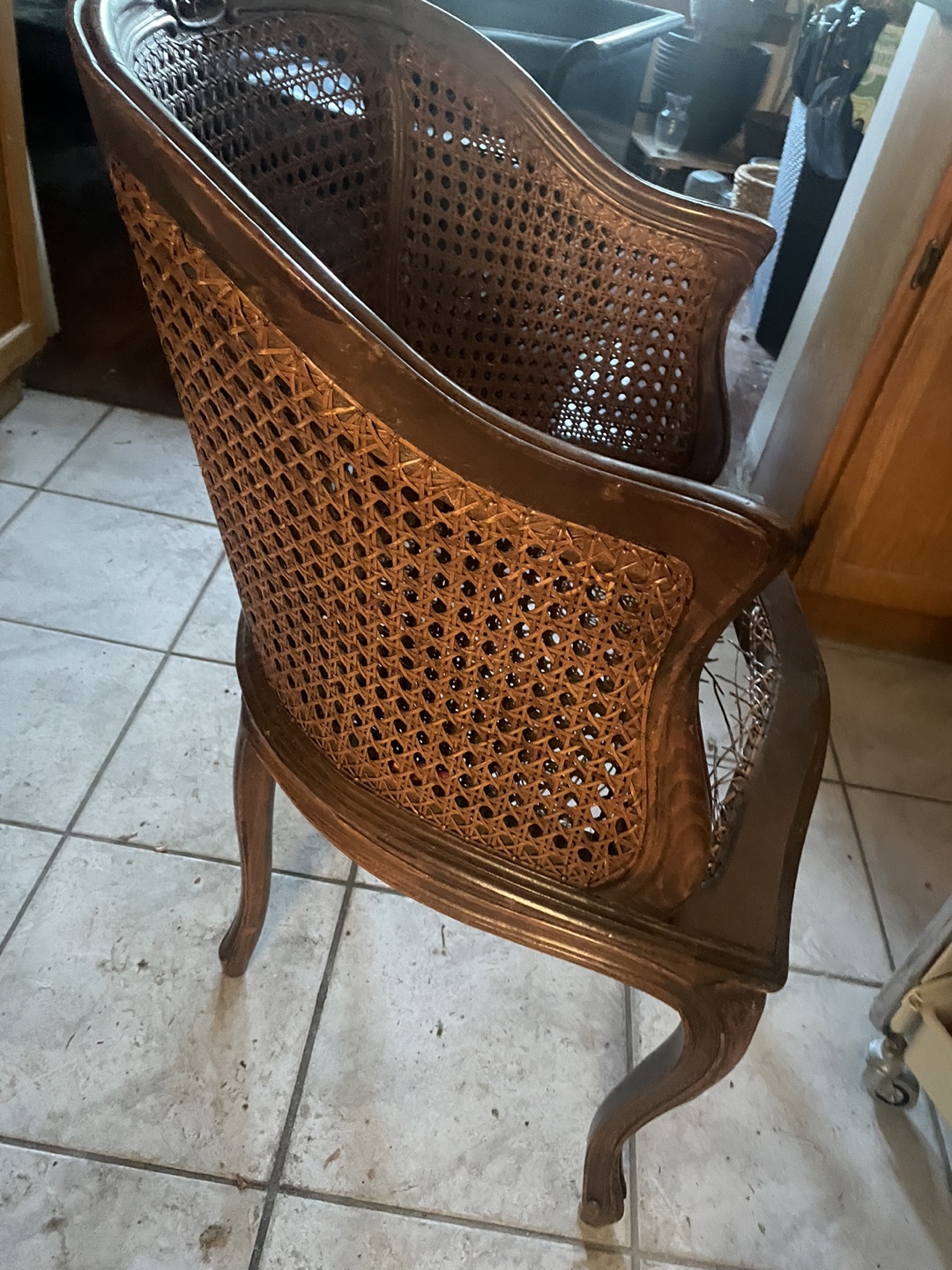 Vintage Cane Chair Restoration Project - photo 2