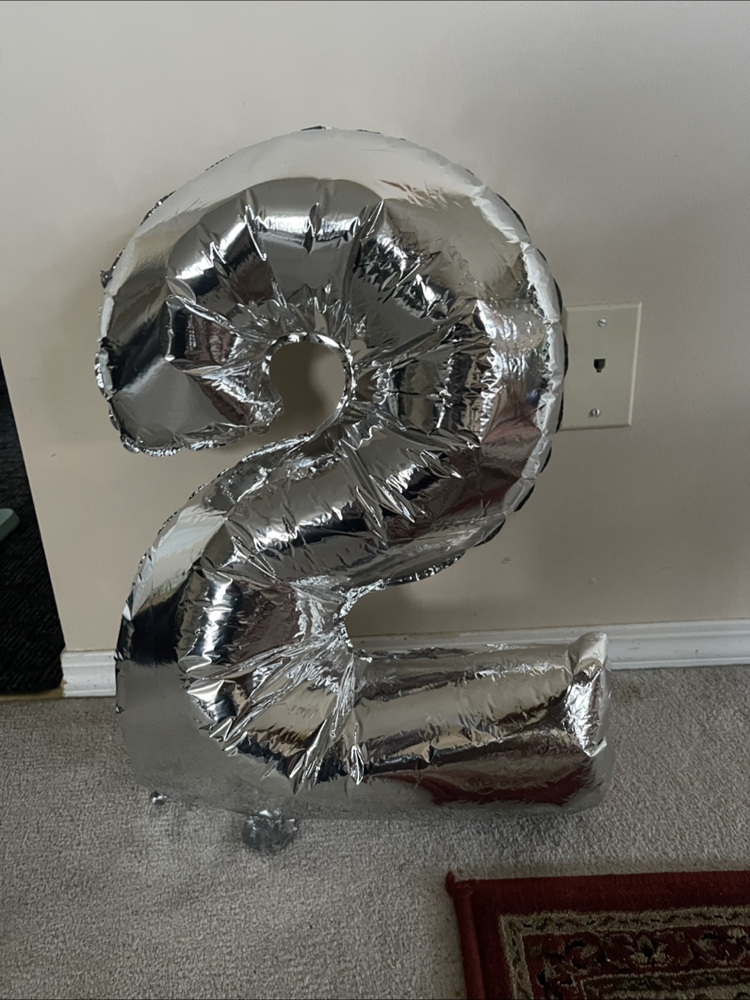 🏒 Silver Number Balloons - 2