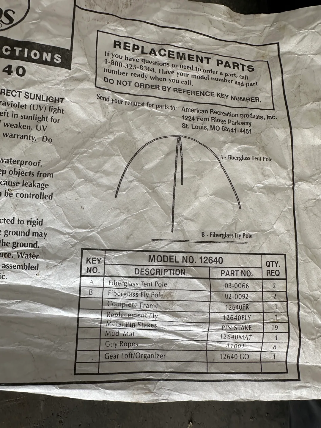 Bass Pro Shops Model 12640 Fiberglass Tent image indicator(2)