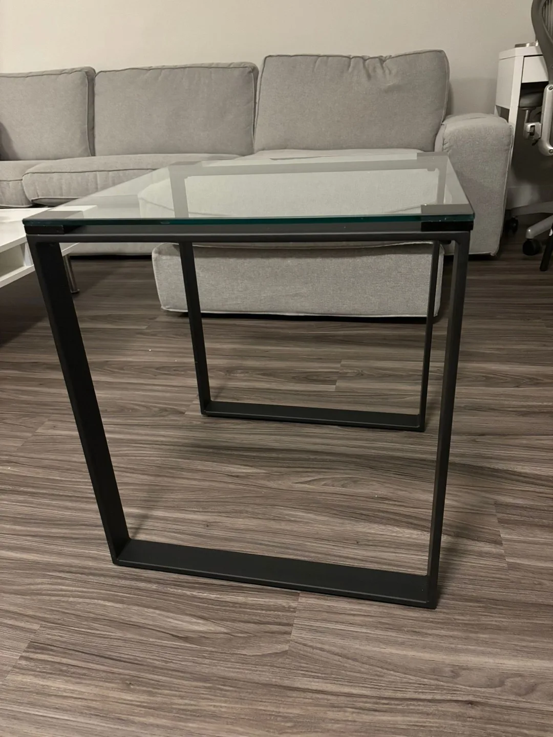 Modern Glass and Metal Side Table thumbnail