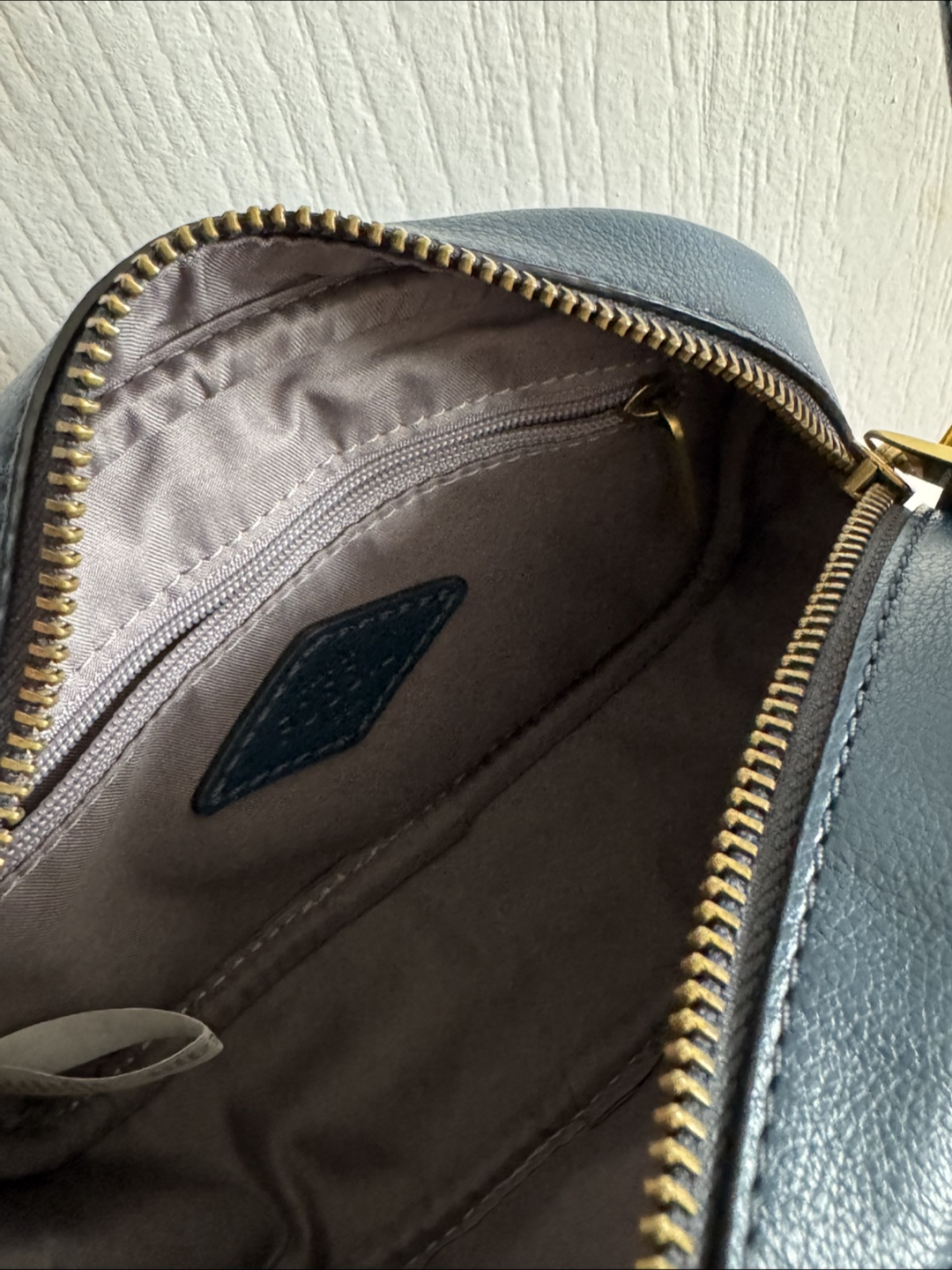 Fossil crossbody bag, navy blue, studded - photo 5