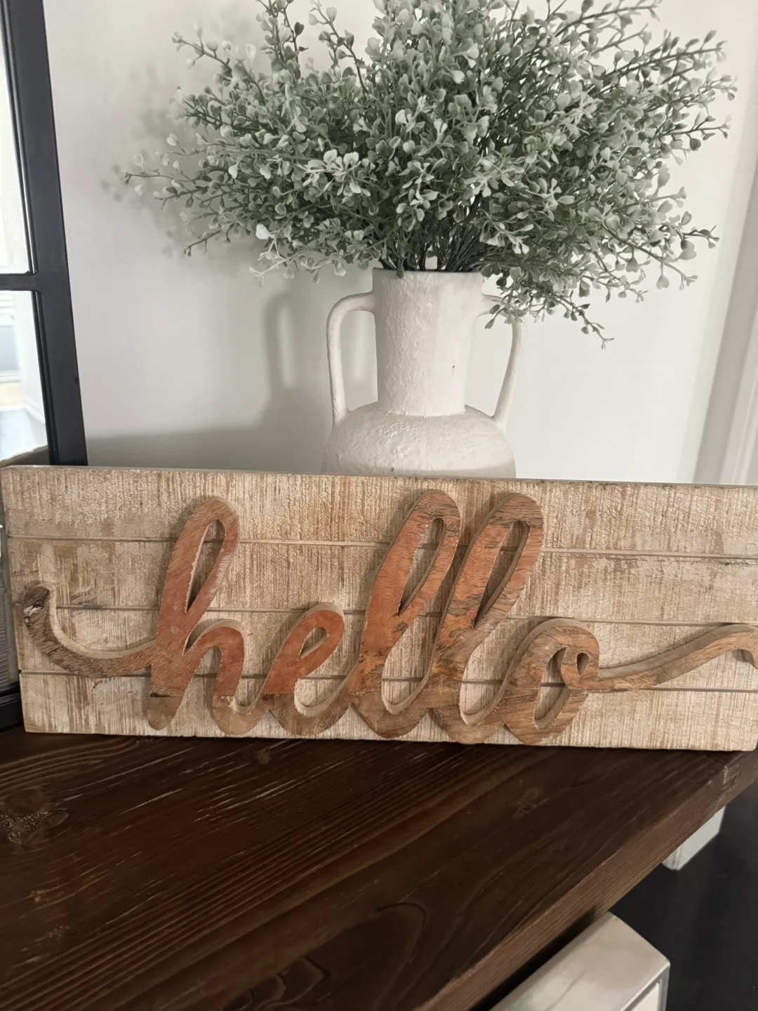 Wooden Hello Sign Farmhouse Decor thumbnail