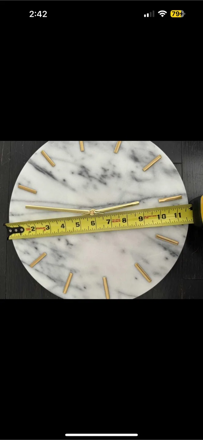 Marble and Gold Wall Clock image indicator(3)