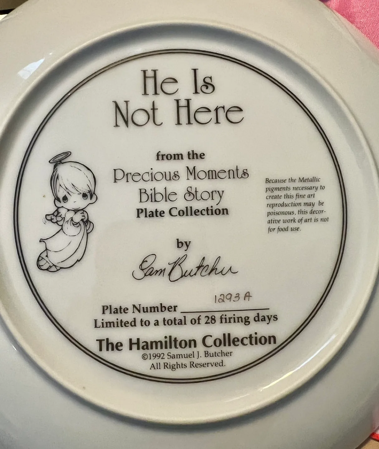 Precious Moments Bible Story Plate - He Is Not Here image indicator(3)