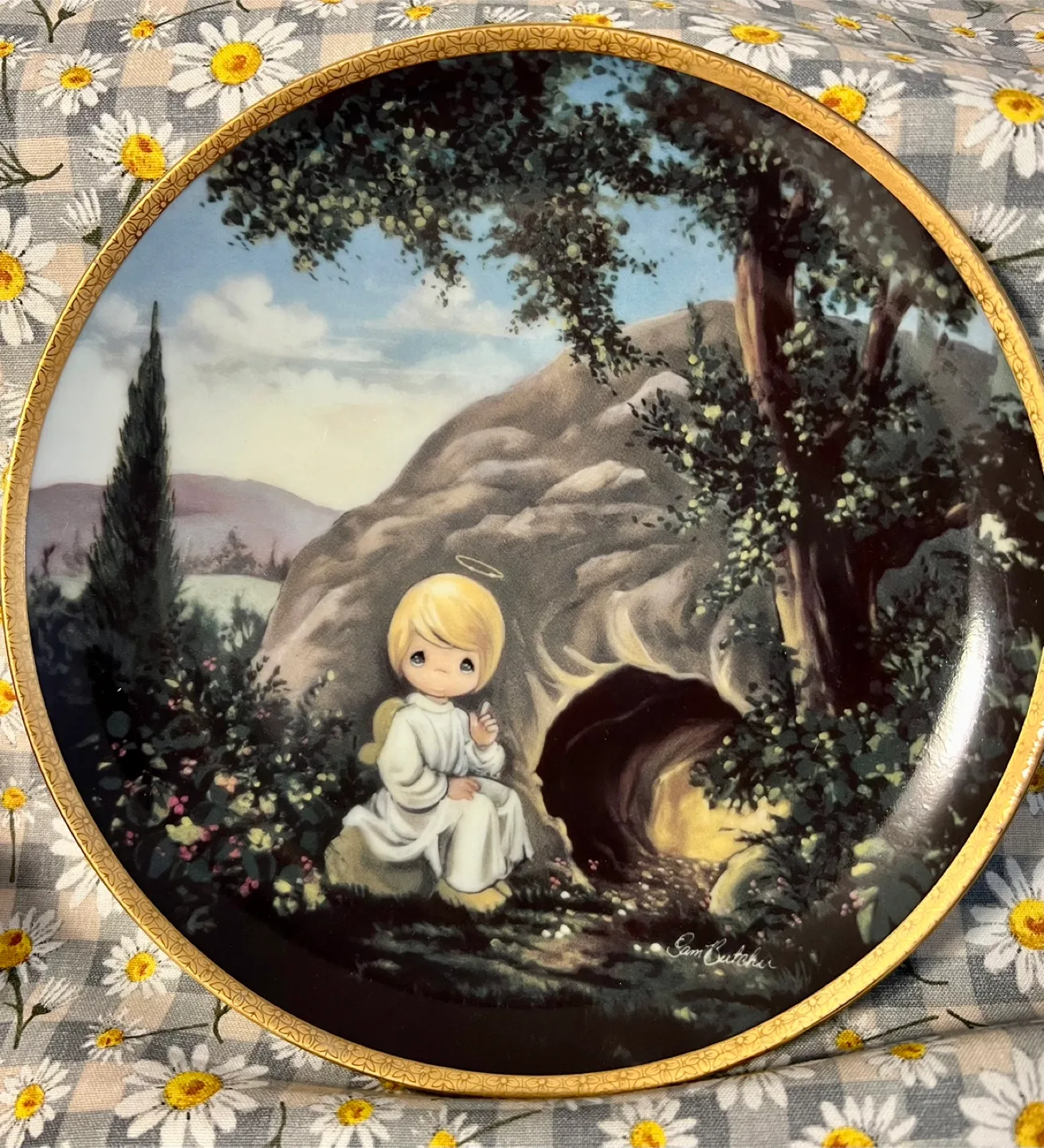 Precious Moments Bible Story Plate - He Is Not Here image indicator(2)