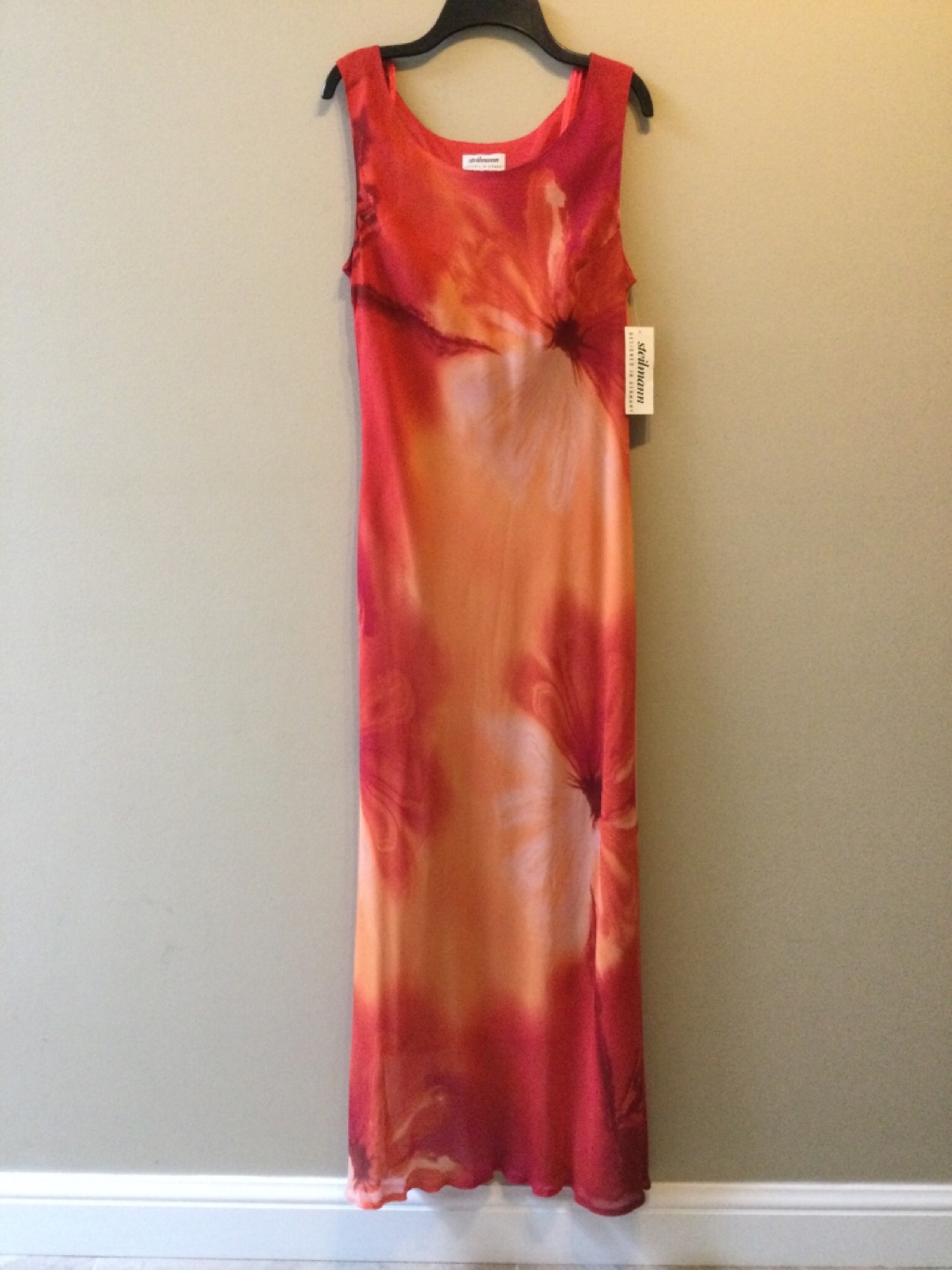 Steilmann orange sleeveless summer long dress NWT