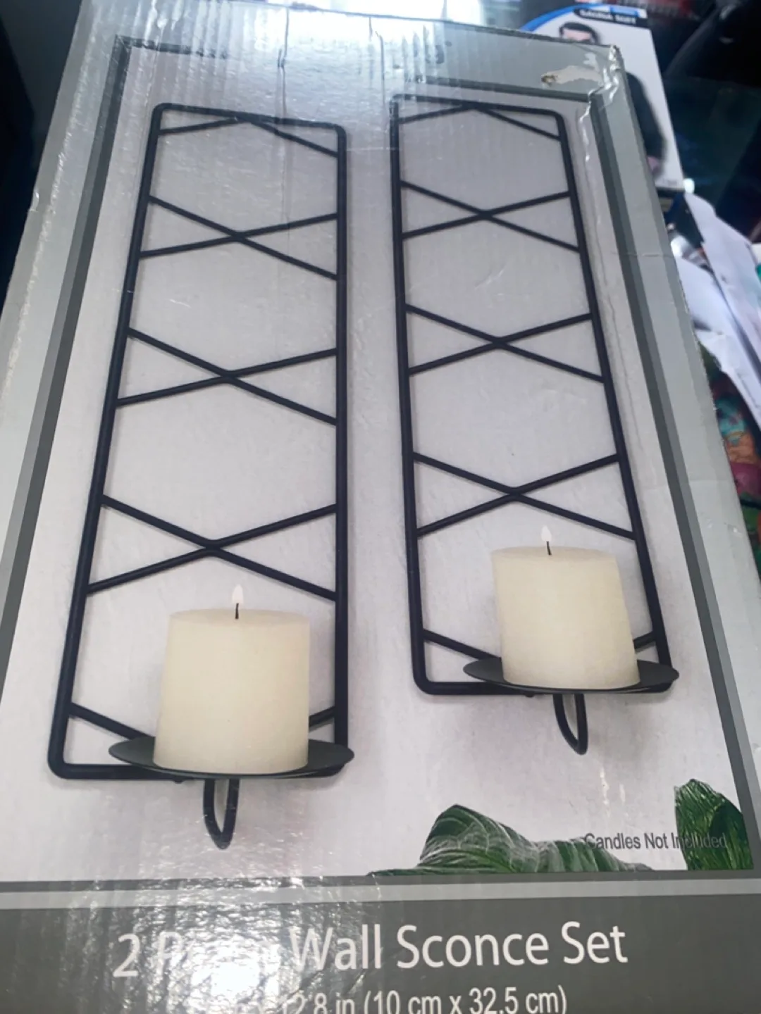 True Living 2-Piece Black Metal Wall Sconce Set thumbnail