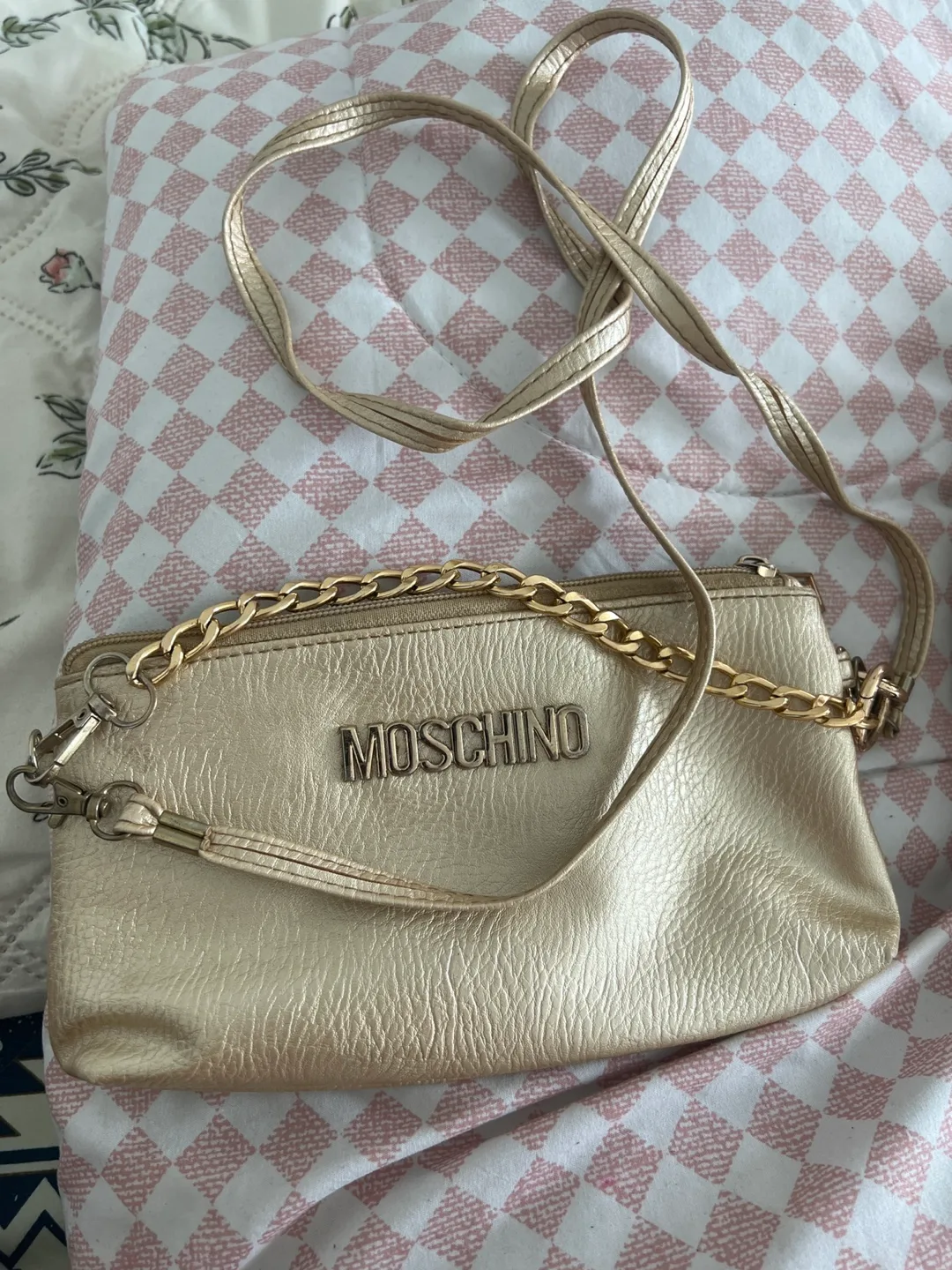 Moschino Gold Chain Crossbody Bag thumbnail