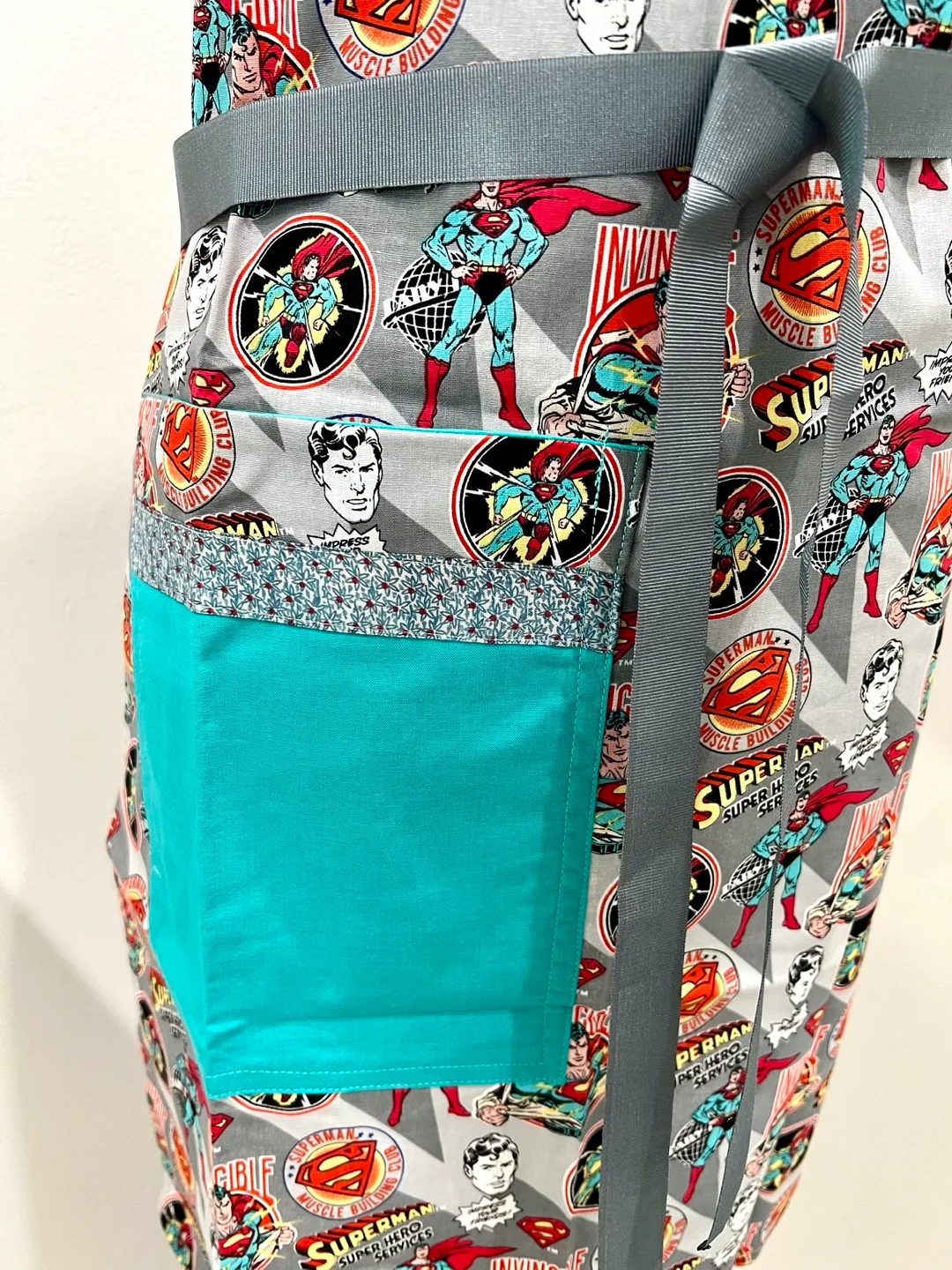 Superman Apron. Unisex Apron. Handmade Apron image indicator(3)