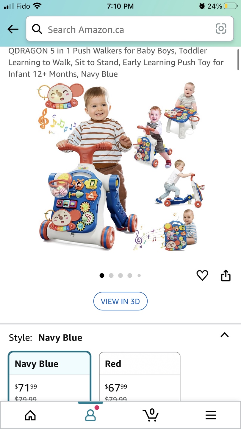 QDRAGON 5-in-1 Baby Walker, Push and Ride Toy - photo 4