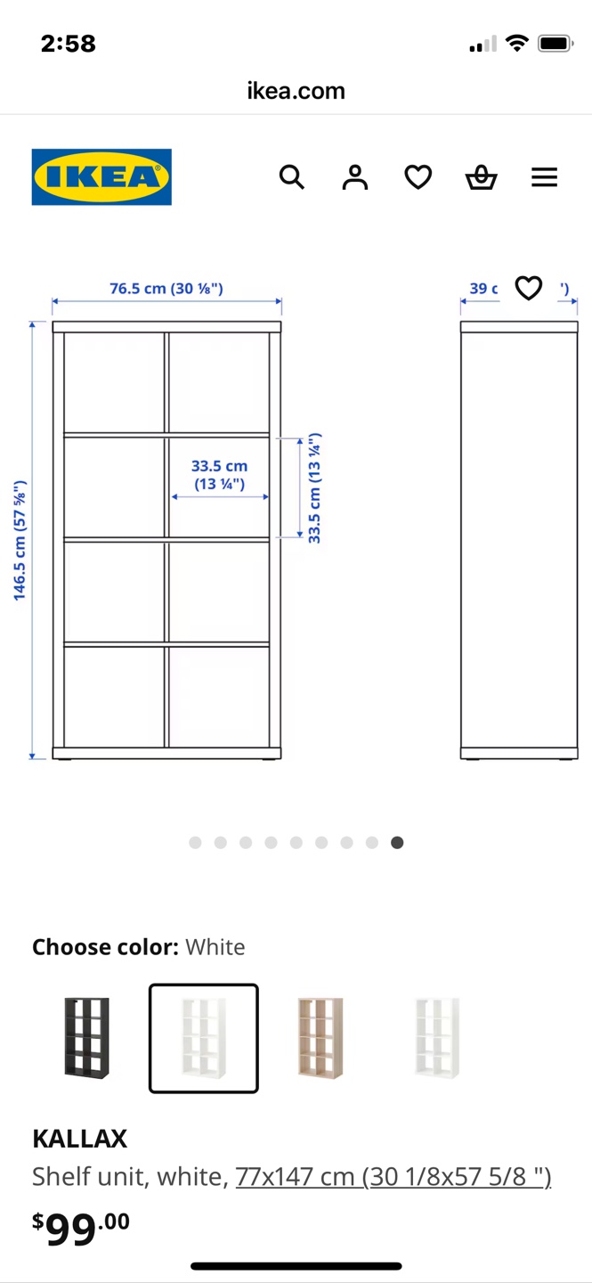 IKEA KALLAX Shelf Unit - White - photo 2