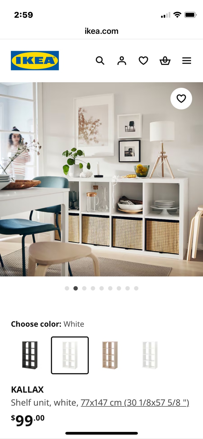 IKEA KALLAX Shelf Unit - White - photo 3