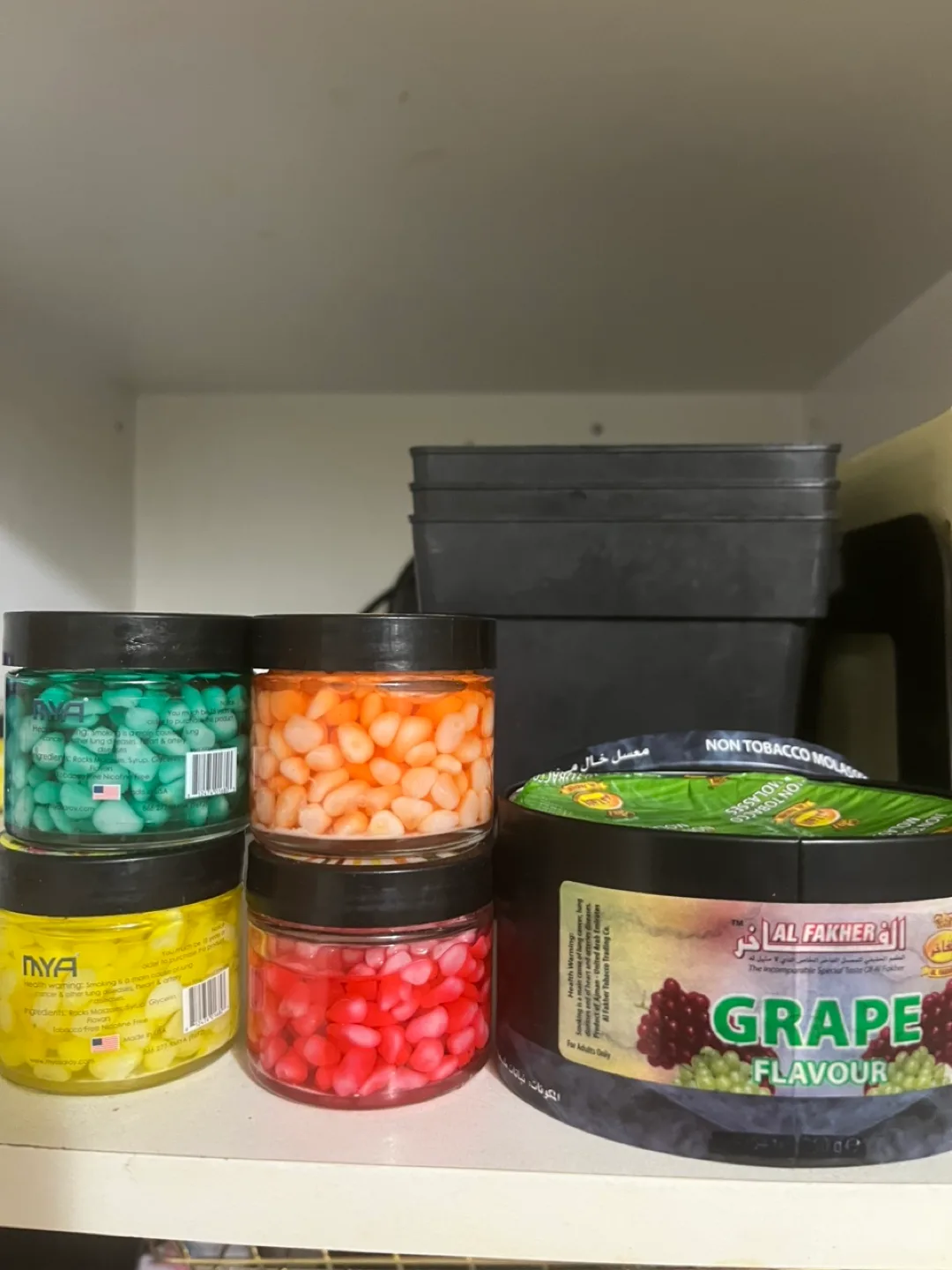 Al Fakher Grape Flavour Shisha Molasses and NYA Shisha Rocks thumbnail
