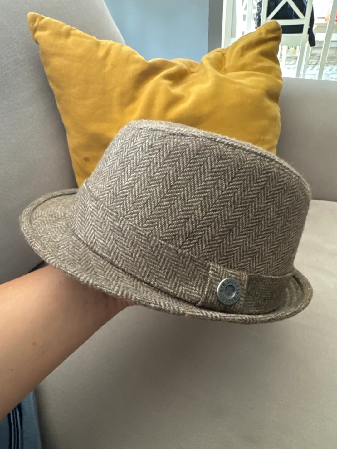Ben Sherman Herringbone Tweed Fedora - L/XL thumbnail