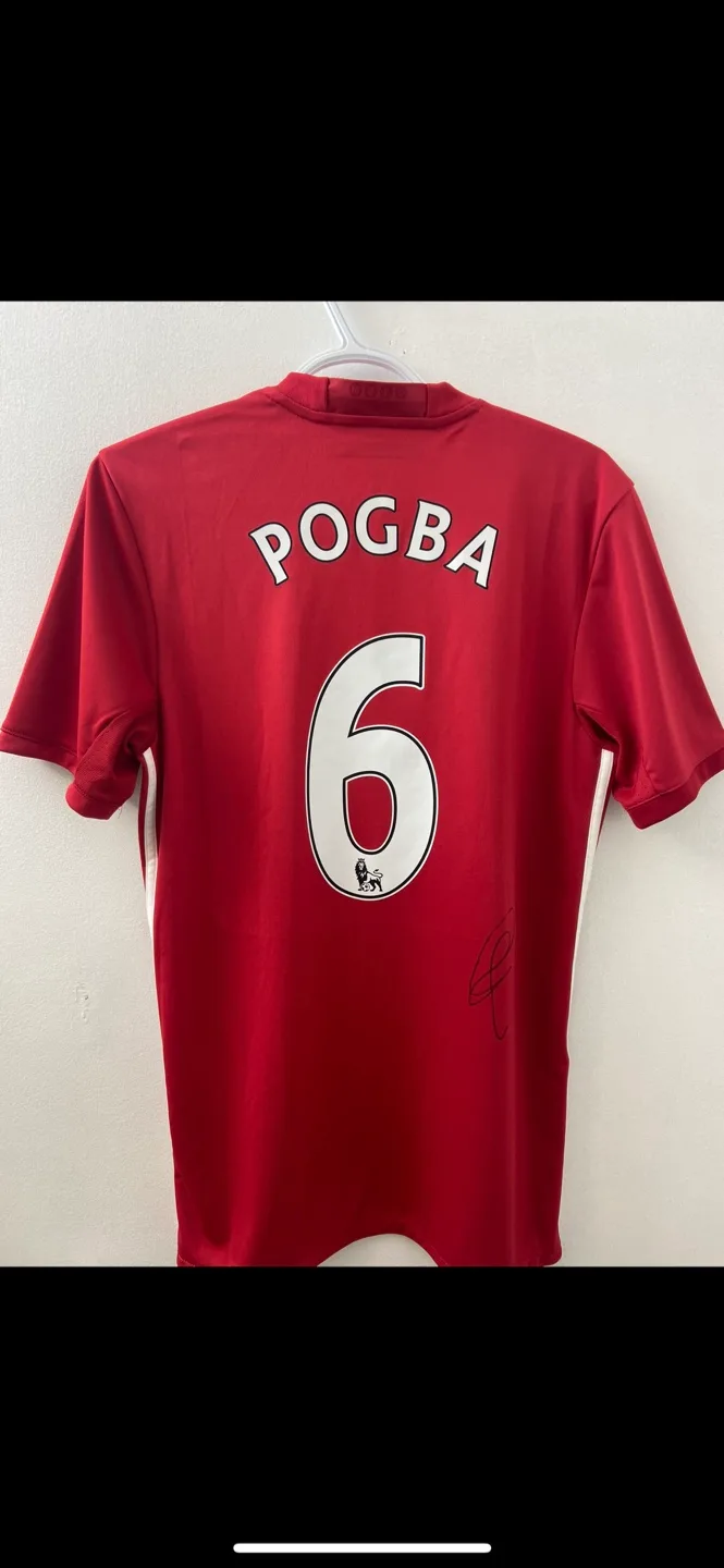 Signed Paul Pogba Manchester United Signed Jersey thumbnail
