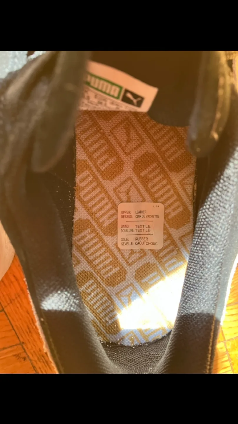 Puma Suede Classic XXI Black Sneakers - Women's Size 8 👟🖤🧡🤍 🏒 image indicator(7)