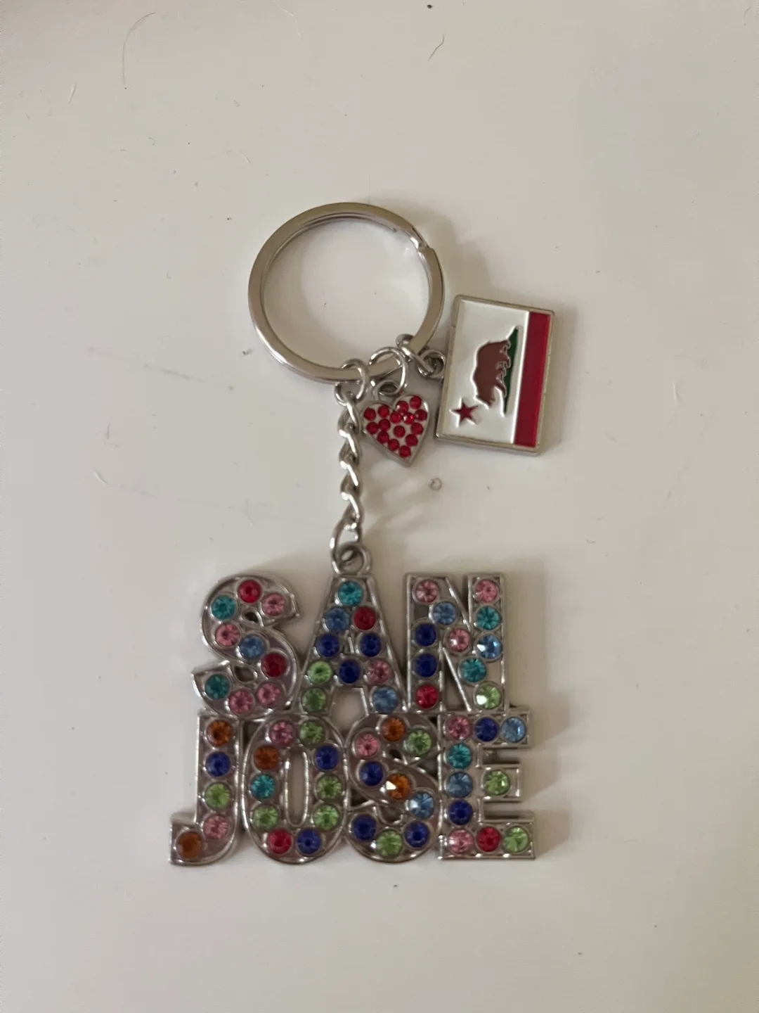 San Jose Keychain with Crystals thumbnail