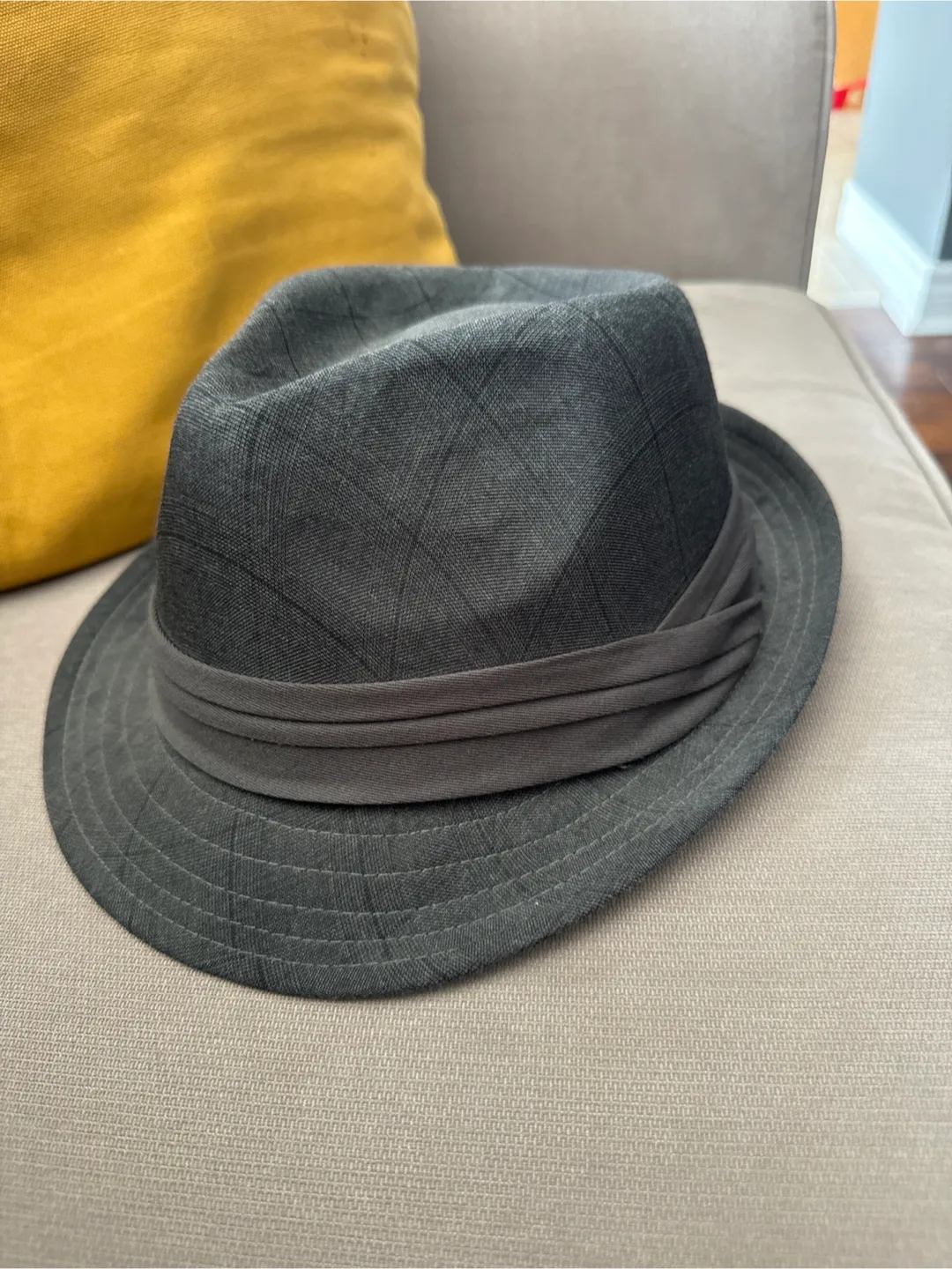 London Fog Men's Grey Fedora Hat - M/L thumbnail