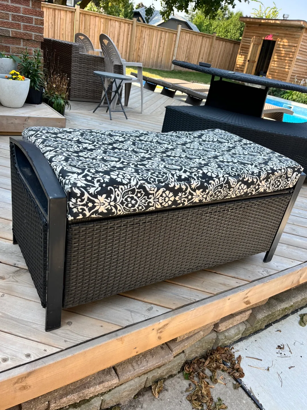 Lazyboy Outdoor Storage Bench with Cushion thumbnail