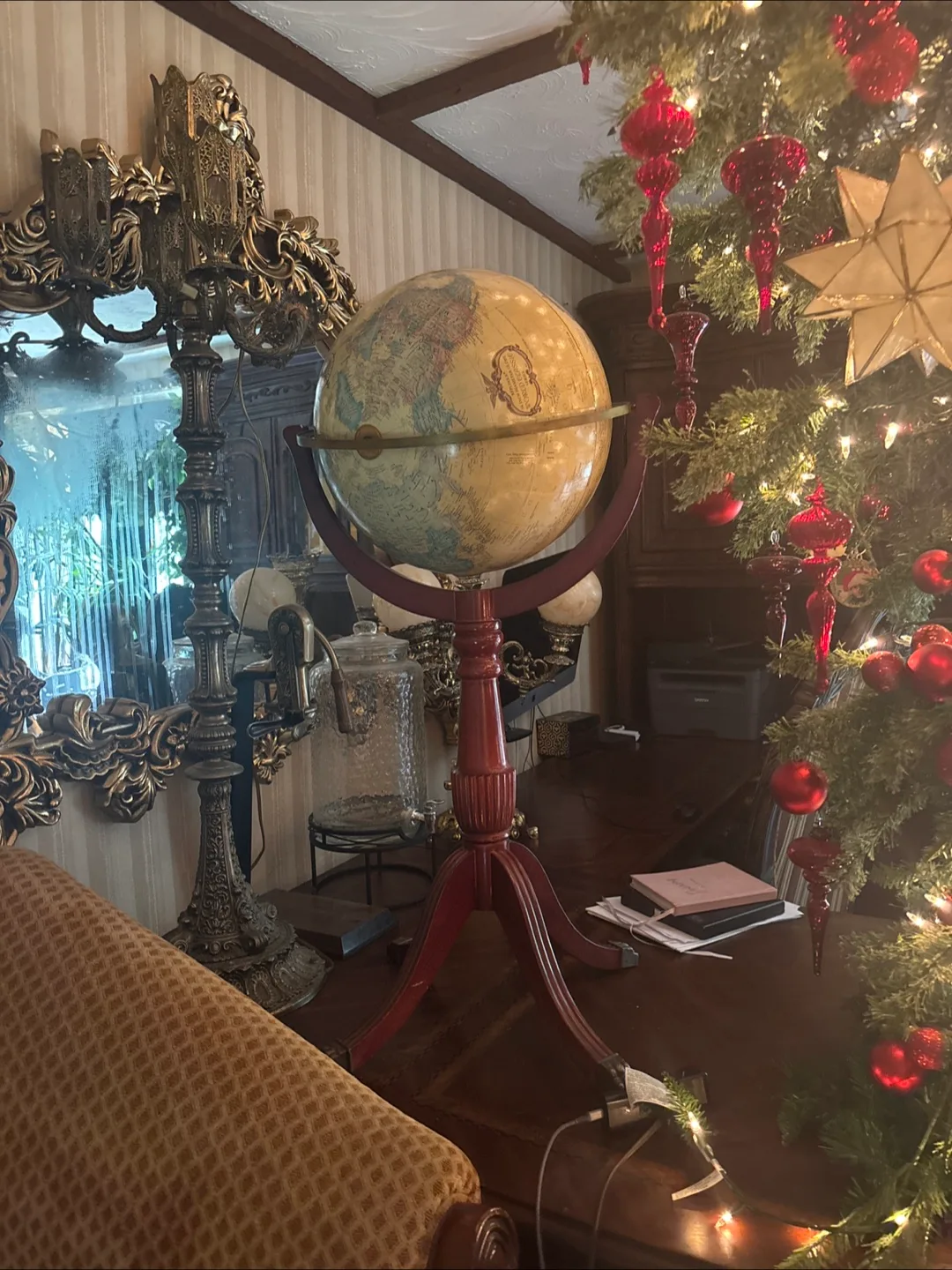 Globe with brass accents thumbnail