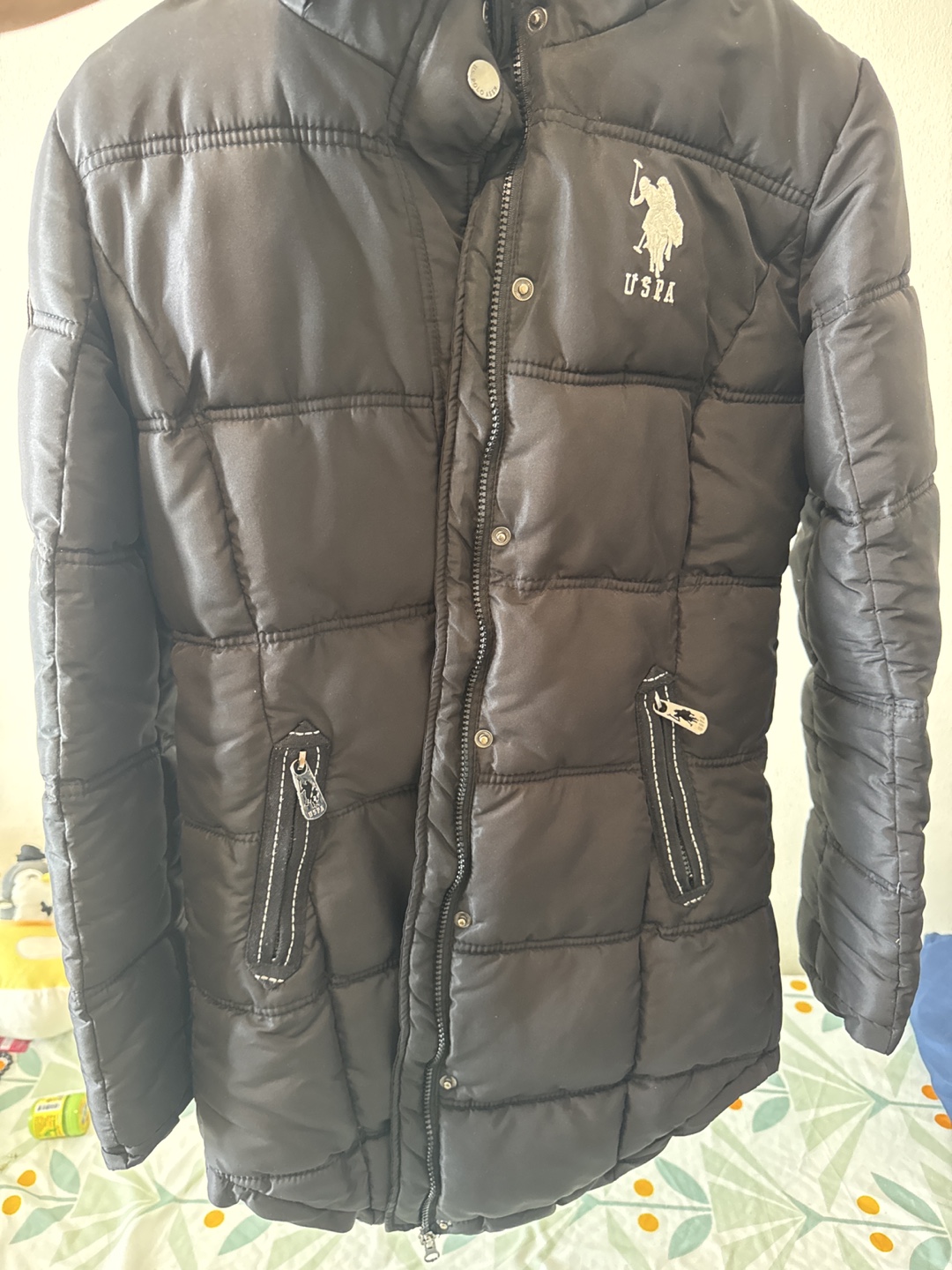 US Polo Assn. Women's Black Puffer Jacket - Size M - photo 3