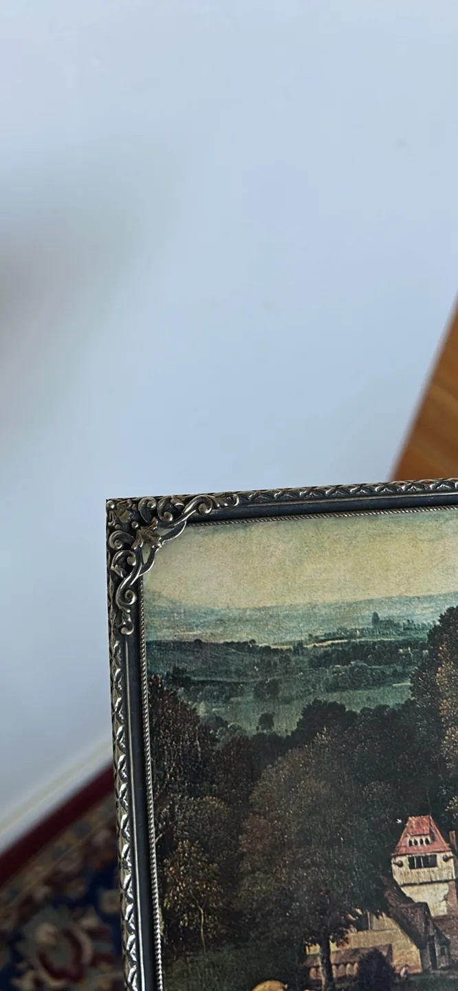 Vintage Framed Peasant Scene Print thumbnail