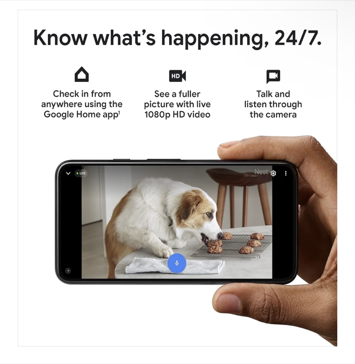 Google Nest Cam (Wired) - 2nd Generation - Snow - photo 3