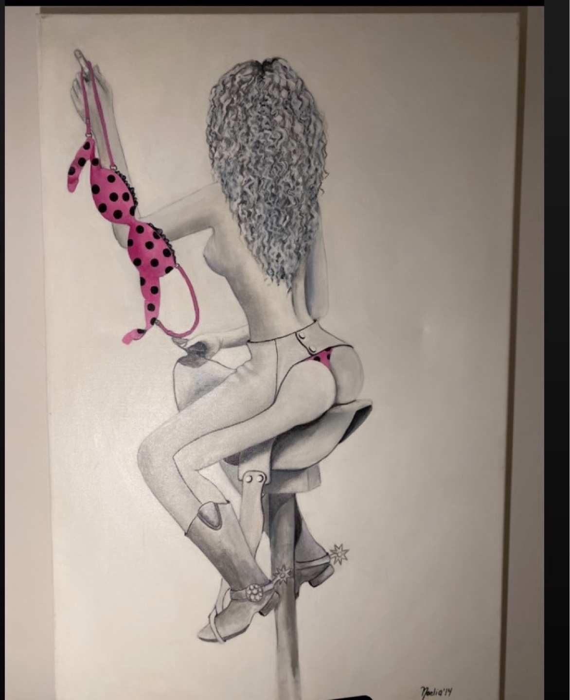 Original Artwork - Woman on Saddle